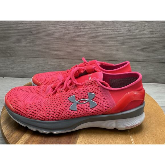 Under Armour Speedform Apollo 2 Shoes Pink Gray Running Sneakers Women’s 6 - Picture 2 of 11